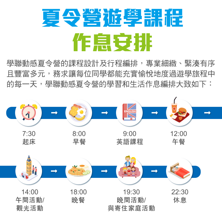 學聯遊學課程作息安排